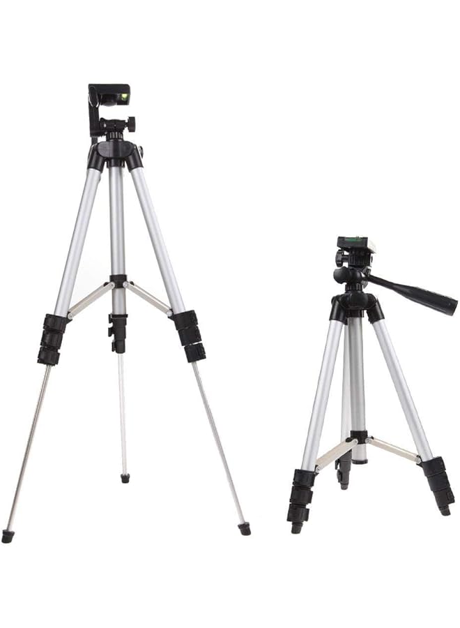 كول بيبي حامل ثلاثي القوائم احترافي للكاميرا وحامل هاتف لهاتف iPhone وSamsung فضي - Image 3