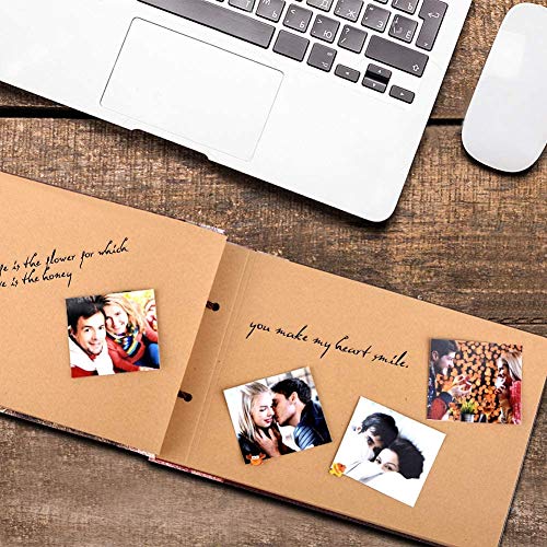LINKEDWIN Our Adventure Book, Up Scrapbook Album with Movie Themed Postcards, Wedding and Anniversary Photo Album, Memory Keepsake, 11.6 x 7.5 inch, 80 Pages (Light Brown Pages) - Image 2