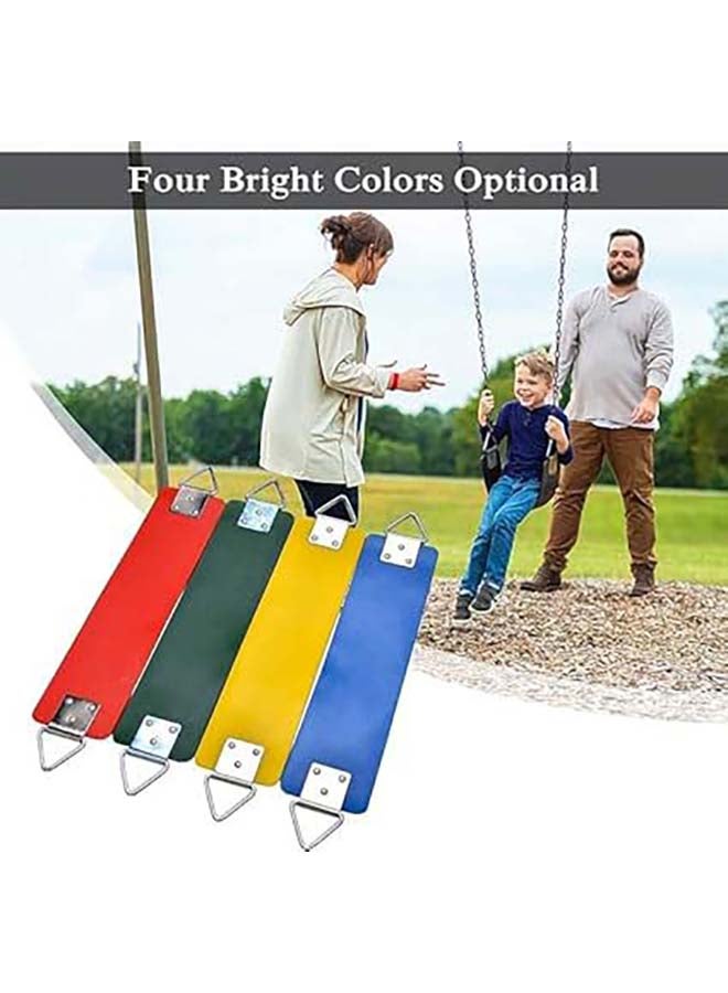 البدر مقعد ارجوحة جداري حديدي شديد التحمل مع حاجز حديدي وسلسلة مغطاة بالبلاستيك وخطافات كبس من البدر، رائعة للملعب والفناء الخلفي وغرفة اللعب (ازرق) - Image 5