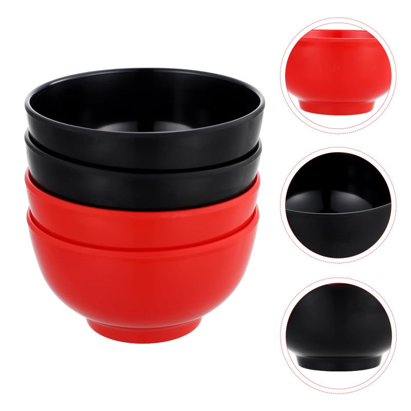 Melamine Small Bowls Set 4 Pieces Multi Function Rice Soup Salad Serving Bowls - Image 5