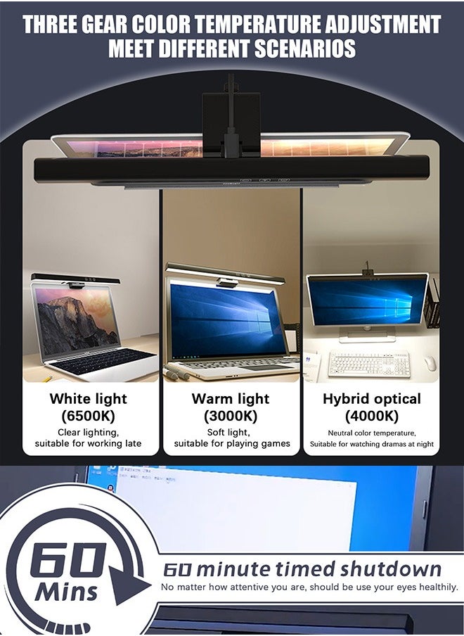 أوكيوز - شريط إضاءة للقراءة، مصباح شاشة يعمل بمنفذ USB للعناية بالعين، 25 وضع إضاءة، شاشة كمبيوتر، مصباح مكتبي، موفر للمساحة، شريط إضاءة LED لألعاب المكتب والمنزل - Image 1