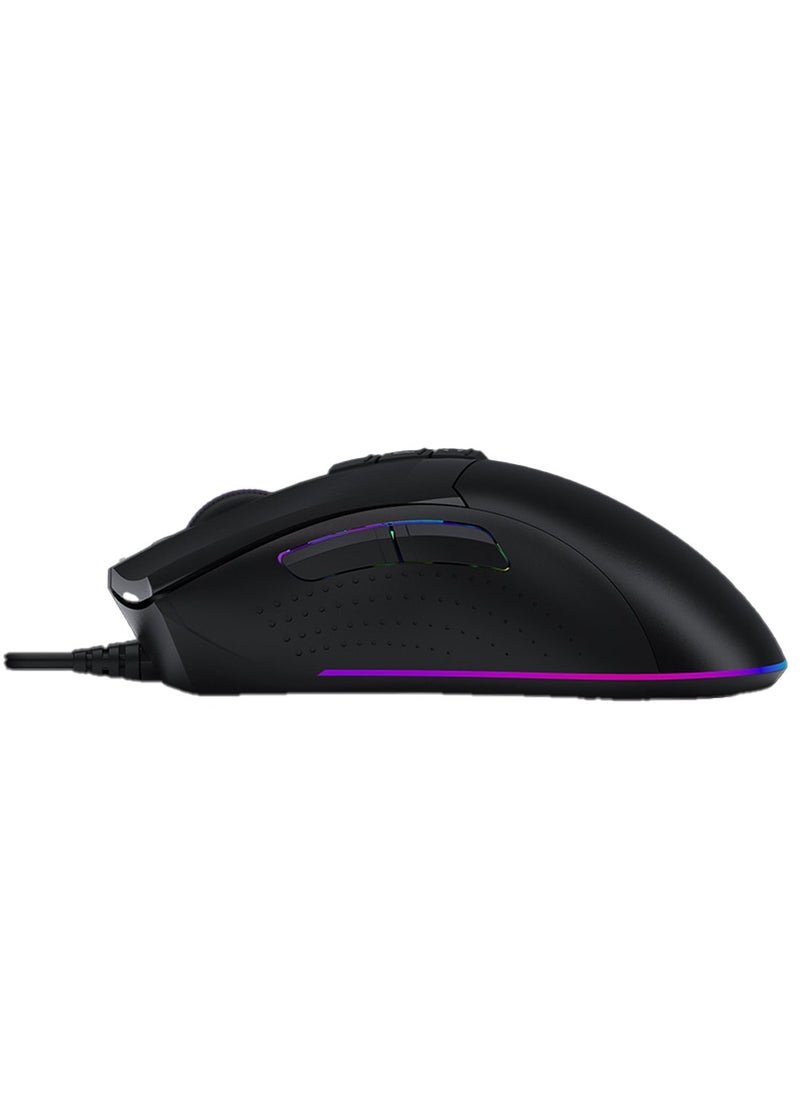 بلودي - ماوس الألعاب W90 Max RGB - مستشعر بصري BC3332-A 10000 نقطة في البوصة - معدل تقرير 2000 هرتز - 4 أنواع مفتاح إعداد LOD - استجابة المفتاح 1 مللي ثانية - عجلة مطاطية ذات حقن مزدوج - Image 1