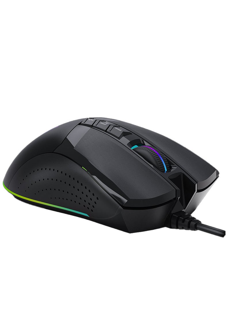 بلودي - ماوس الألعاب W90 Max RGB - مستشعر بصري BC3332-A 10000 نقطة في البوصة - معدل تقرير 2000 هرتز - 4 أنواع مفتاح إعداد LOD - استجابة المفتاح 1 مللي ثانية - عجلة مطاطية ذات حقن مزدوج - Image 1