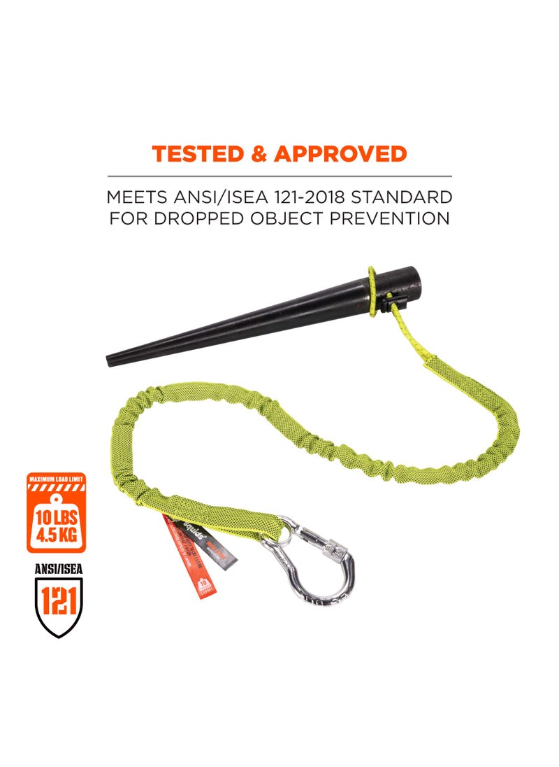 Ergodyne Ergodyne Squids 3100 Tool Lanyard with Single Carabiner and Adjustable Loop End, Standard Length, Lime  - Image 3
