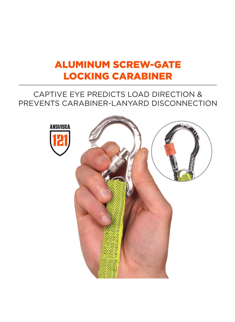 Ergodyne Ergodyne Squids 3100 Tool Lanyard with Single Carabiner and Adjustable Loop End, Standard Length, Lime  - Image 5