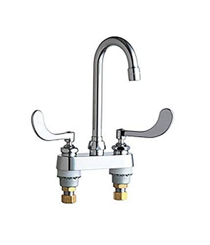 Chicago Faucets 895317ABCP Deck Mounted Gooseneck Faucet Chrome