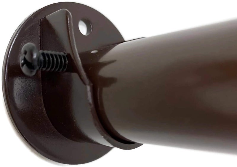 Urbanest 5/8" to 3/4" Inside Mount Curtain Rod Bracket Socket for Window Frame, Closet and Shower Curtain Rod Pole End Support, 2 Pieces - Oil-Rubbed Bronze - Image 3