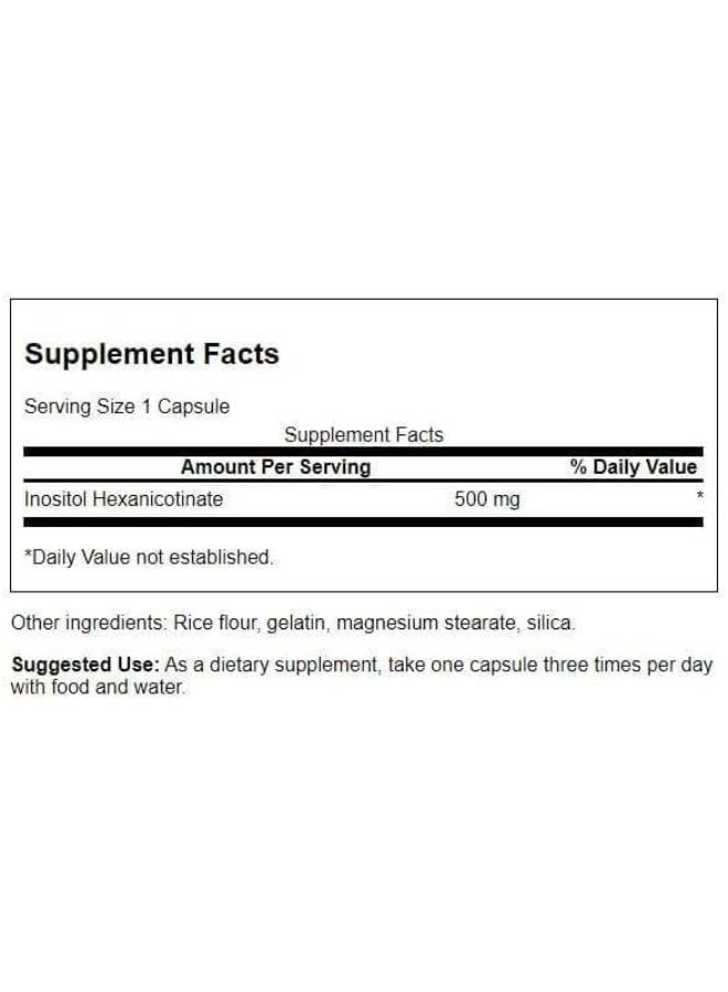 SWANSON Flush Free Niacin 500 mg Capsules for Adults - Image 2