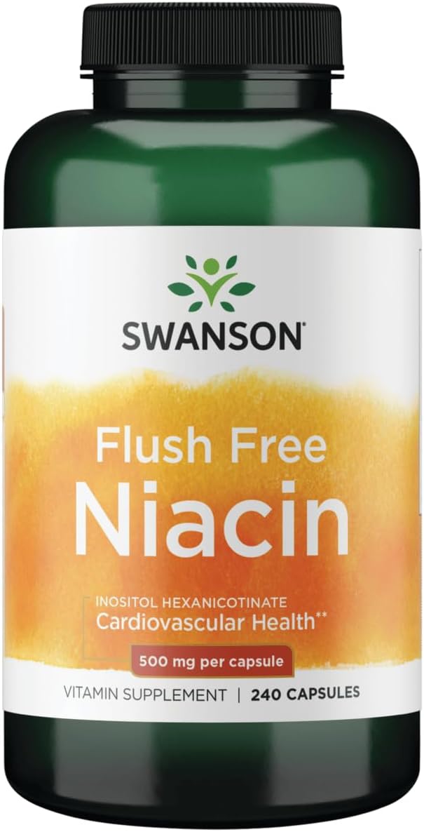 SWANSON Flush Free Niacin 500 mg Capsules for Adults - Image 1