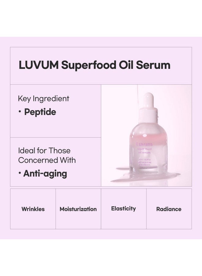 LUVUM Superfood Oil Serum Antiaging & Hydration Enhances Elasticity & Radiance Nutrientrich Moisturizing Blend Korean Skin Care 1.01 Fl. Oz - Image 2