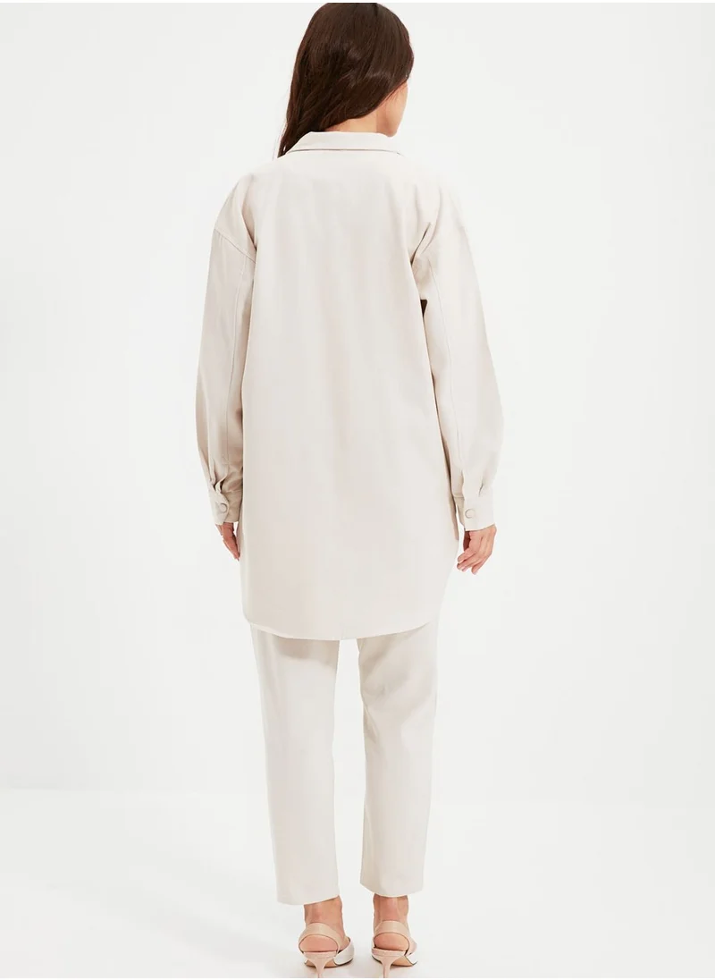 trendyol Button Down Shirt & Pants Set