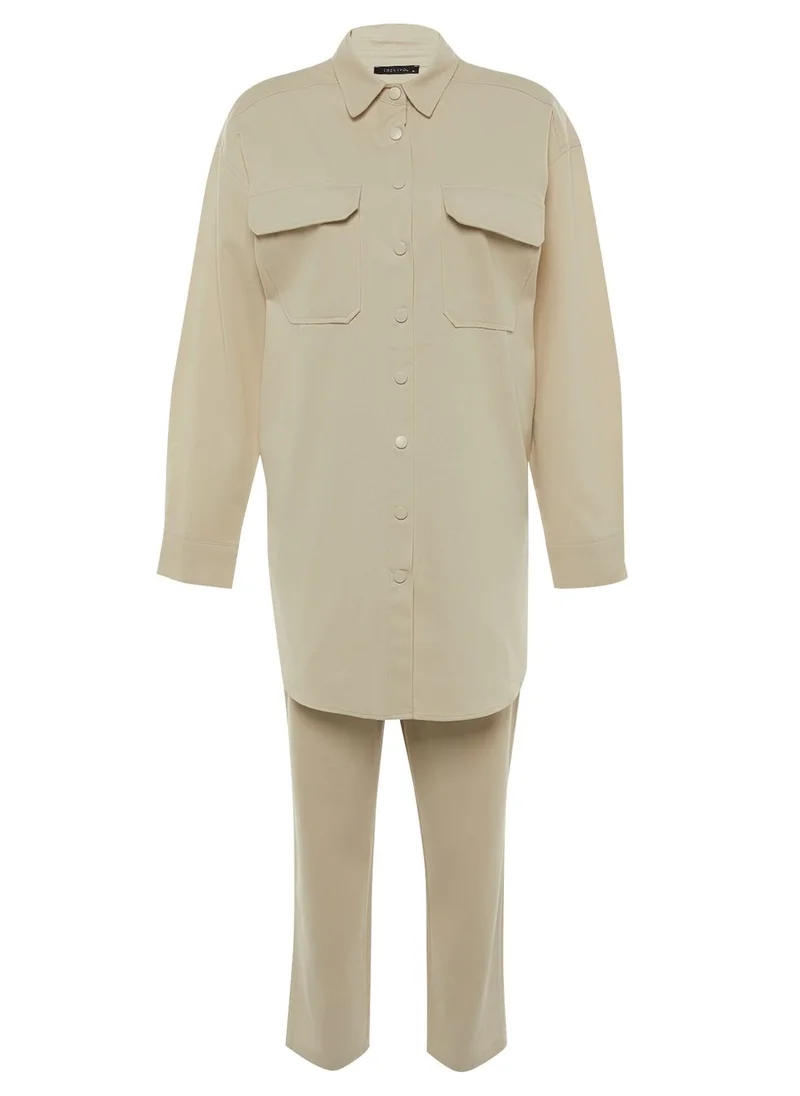 trendyol Button Down Shirt & Pants Set