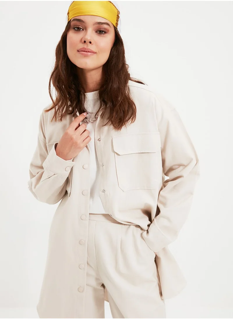 trendyol Button Down Shirt & Pants Set