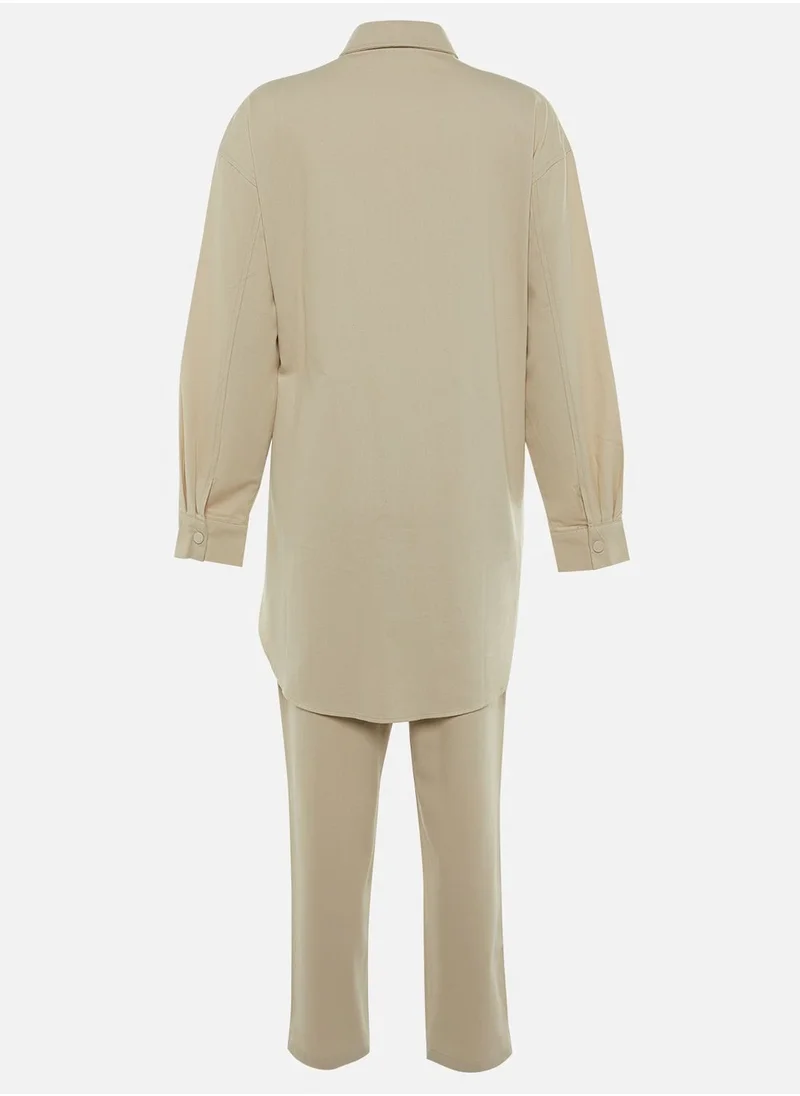 trendyol Button Down Shirt & Pants Set