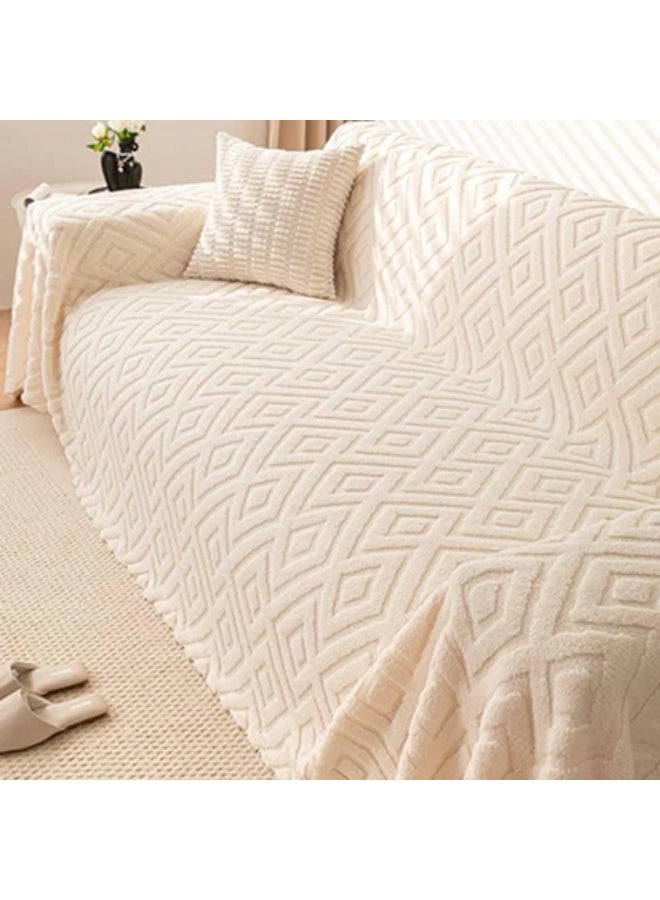 A complete sofa cover set 4-piece large sofa madiam sofa 2 chiar, jacquard fur triangles, the latest model and best quality.  . Colors upon request. - Image 2