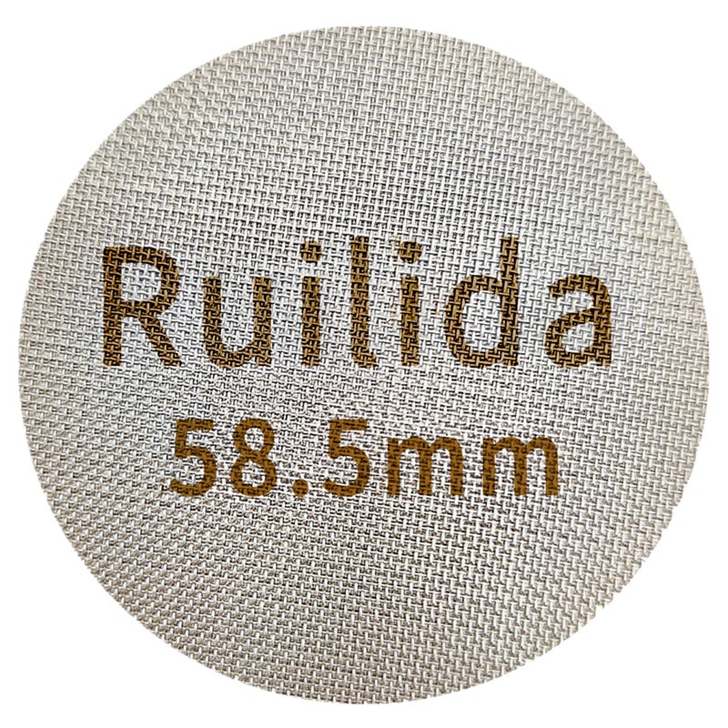 Ruilida Espresso Puck Screen 585mm Reusable 17mm Thickness 150m 316 Stainless Steel Professional Barista Coffee Filter Mesh Plate for Espresso Portafilter Filter Basket 58mm585mm