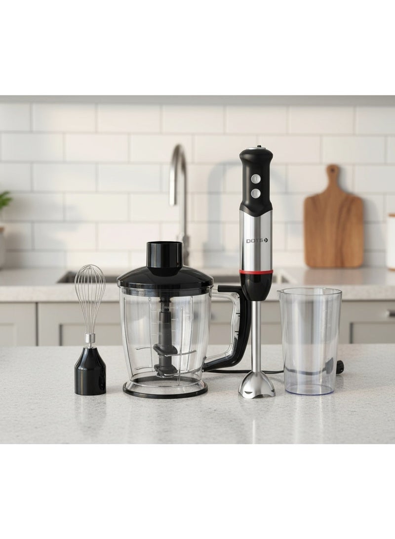 دوتس خلاط يدوي، مع ملحقات للخفق والعجن بقدرة 500 واط، ستيل MXH-401 - Image 2