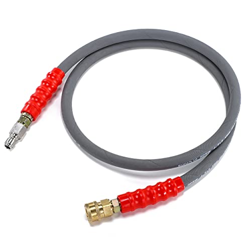 M MINGLE Pressure Washer Jumper Hose, 5 FT Whip Hose for Power Washer, Hose Reel Connector with 3/8 Inch Quick Connect - Image 1