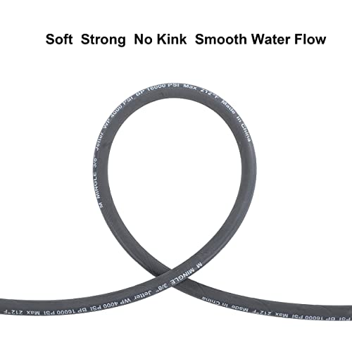 M MINGLE Pressure Washer Jumper Hose, 5 FT Whip Hose for Power Washer, Hose Reel Connector with 3/8 Inch Quick Connect - Image 3