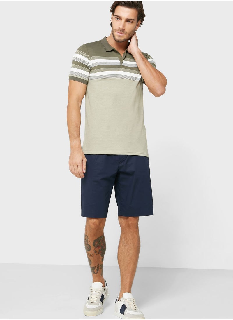 Robert Wood - Colourblock Polo Shirt - Image 1