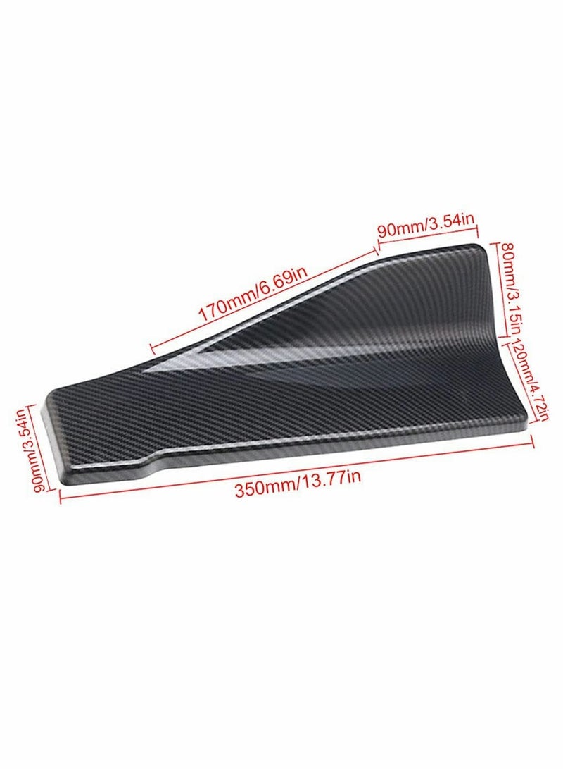 SOLARAE Car Rear Bumper Lip Lower Corner Valance Covers Carbon Fiber Diffuser Splitter Universal Automotive Side Body Lip Spoiler Chin Skirt Protector 2pcs - Image 4