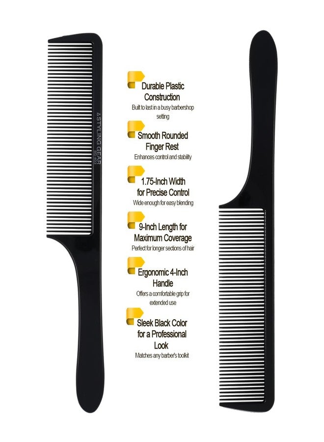 Styling Gear 12 Pack – No. 403 Flexible Fade Barber Clipper Combs. Thin Blending & Cutting Combs for Flattops, Scissor Over Comb, Clipper Over Comb – Individually Wrapped, Stain Resistant - Image 4
