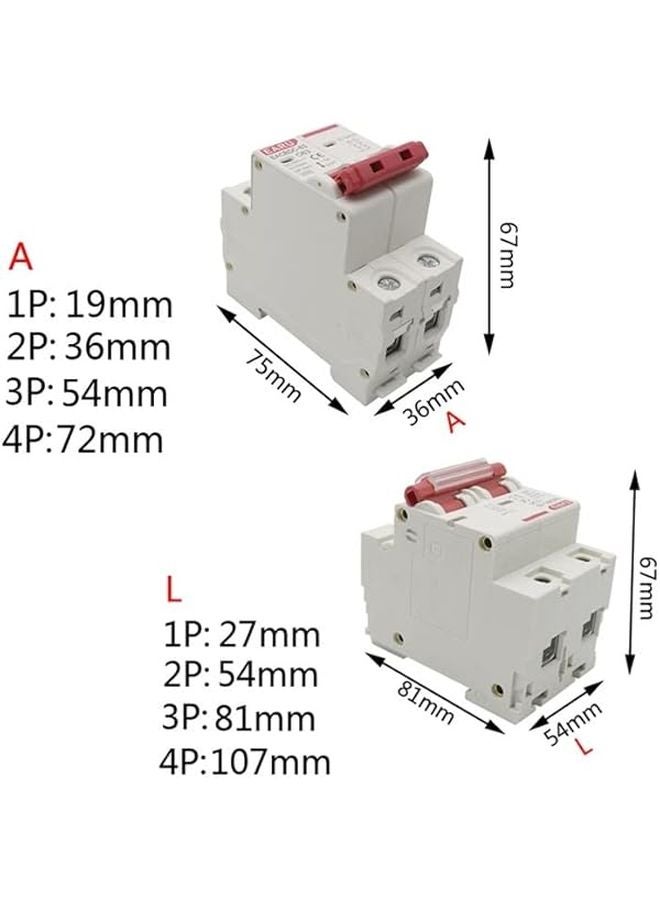 DC 1000V Solar Mini Circuit Breaker 1P 2P 3P 4P 6A 63A 80A 100A 125A MCB Overload Protection for Photovoltaic PV System - Image 4