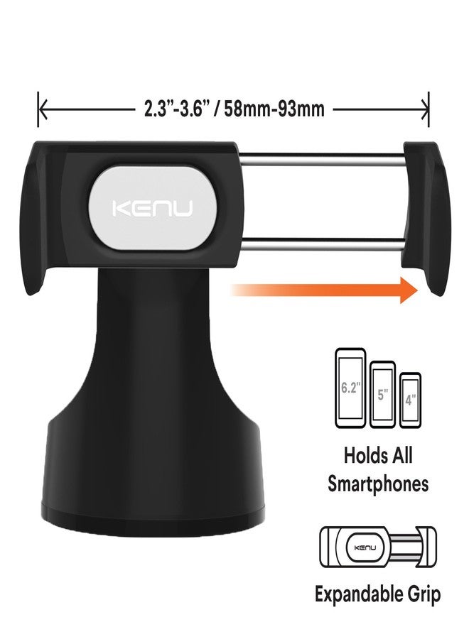 Kenu Airbase Pro Car Phone Mount for Dashboard and Windshield - Desk Phone Stand - 360 Degree Rotation - Grips Expand to 3.6 Inches - Elegant Design - Fits Latest iPhones, Samsung, and Android Phones - Image 3