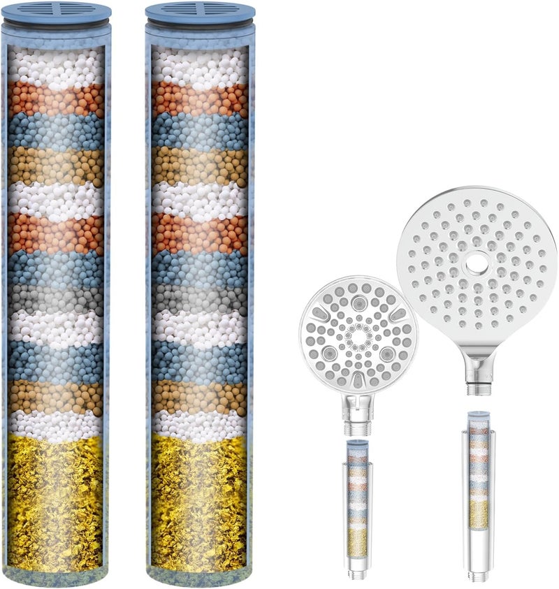 MakeFit Shower Head Filter Replacement Cartridge for SSJ781/DSSJ781/ DSSJ781-01 Filtered Handheld Shower Head (2-PACK) - Image 1