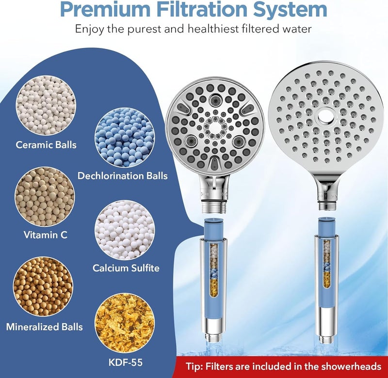 MakeFit Shower Head Filter Replacement Cartridge for SSJ781/DSSJ781/ DSSJ781-01 Filtered Handheld Shower Head (2-PACK) - Image 4