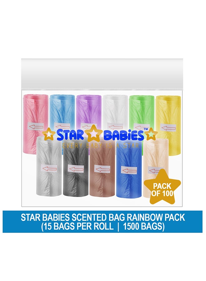 STAR BABiES Star Babies - Scented bag  - Pack of 100 (1500bags) 22 x 32cm - Rainbow Pack  - Image 2