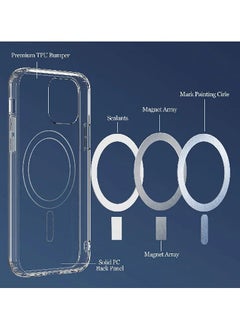 PROVENGE Provenge Megnatic MagSafe Case for iPhone 14 Compatible with Wireless Charging Shockproof Anti Yellowing Phone Cover Clear Back Easy Installation For iPhone 14  - Image 2