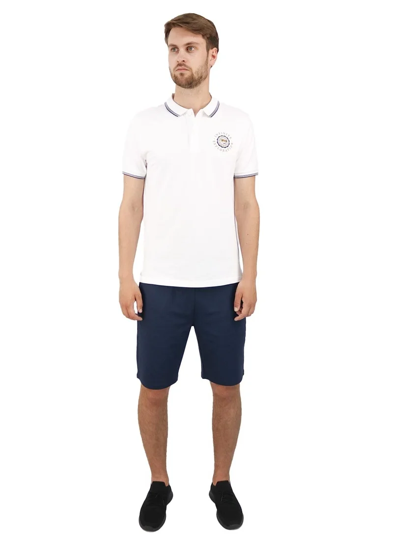 جيوردانو Men's Interlock Shorts - Navy Blue