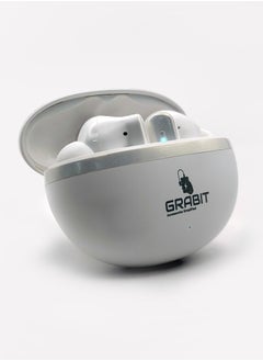 GRABIT True Wireless Earbuds ANC & ENC for Clear Sound enjoy deep bass and noise-free calls with ANC + ENC technology. With 4-5 hours playtime, a 300mAh charging case, and fast 1.5-hour charging, stay powered all day. Compatible with iPhone, Samsung, OnePlus, Xiaomi, Huawei, Google Pixel, iPads, and more perfect for work, travel, and workouts.  - Image 3