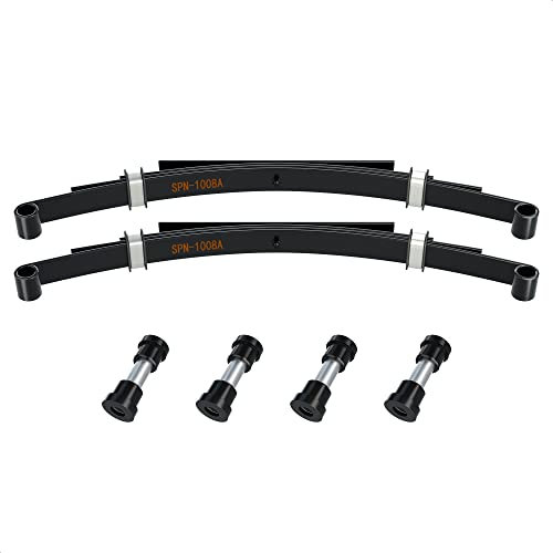 10L0L Heavy Duty Rear Spring Kit for Club Car DS 1981-up Golf Cart, 4 Leafs Spring with Bushings Spacers & U Bolts, OEM# 102006501 1014675 1011149 - Image 2