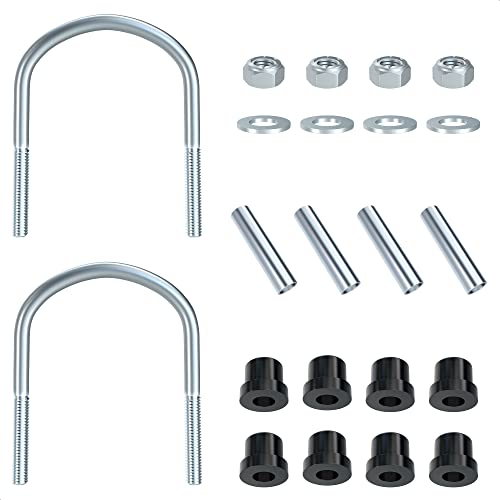 10L0L Heavy Duty Rear Spring Kit for Club Car DS 1981-up Golf Cart, 4 Leafs Spring with Bushings Spacers & U Bolts, OEM# 102006501 1014675 1011149 - Image 5