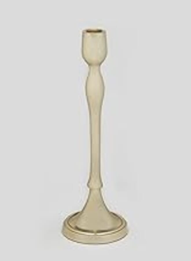 Matalan Nicole Farhi Metal Candlestick, 30 cm x 10 cm Size, Gold