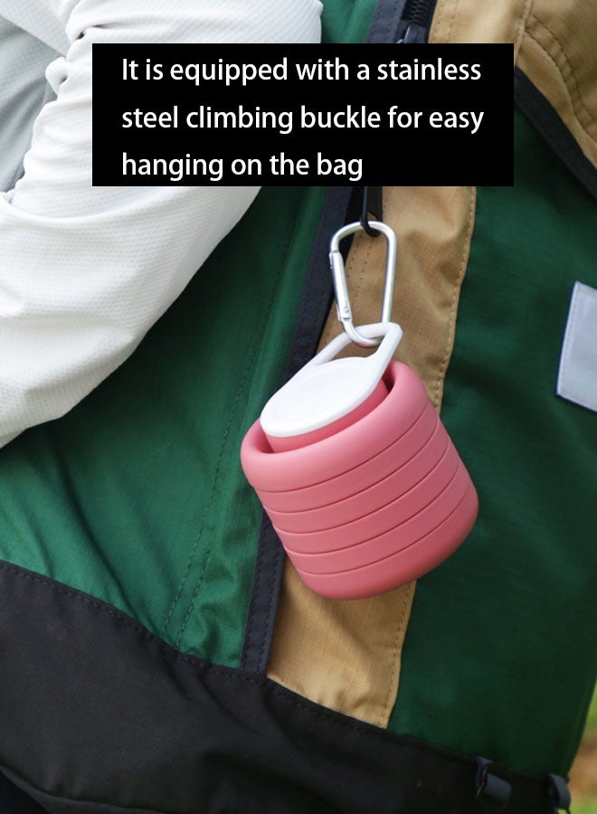 600ML Silicone Foldable Water Bottles- High-Temperature Resistant Travel Outdoor Sports Water Cup Black - Image 3