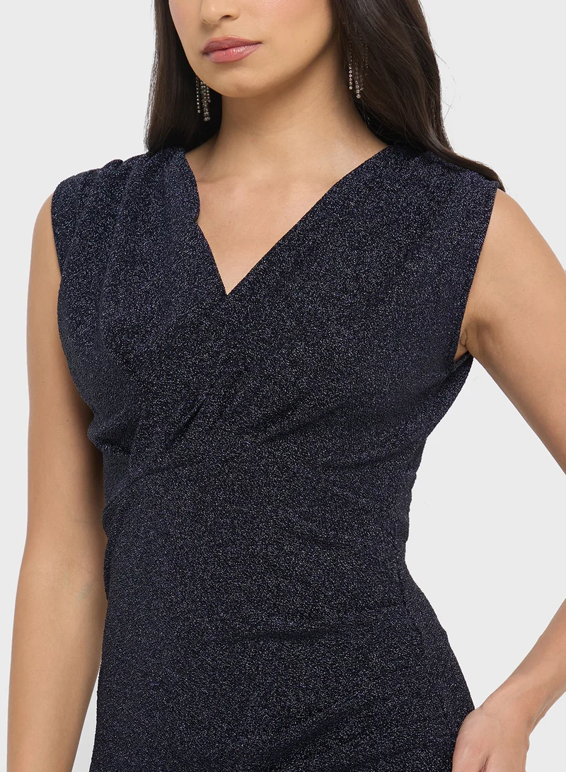 ELLA Asymmetrical Glitter Dress