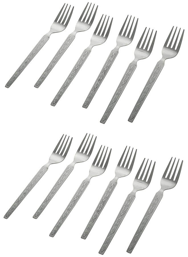 Easy Chef of Stainless Steel Dinner Spoons & Forks Set (12 Pieces of Spoons & 12 Pieces of Fork) Combo 24 Pieces - Image 3