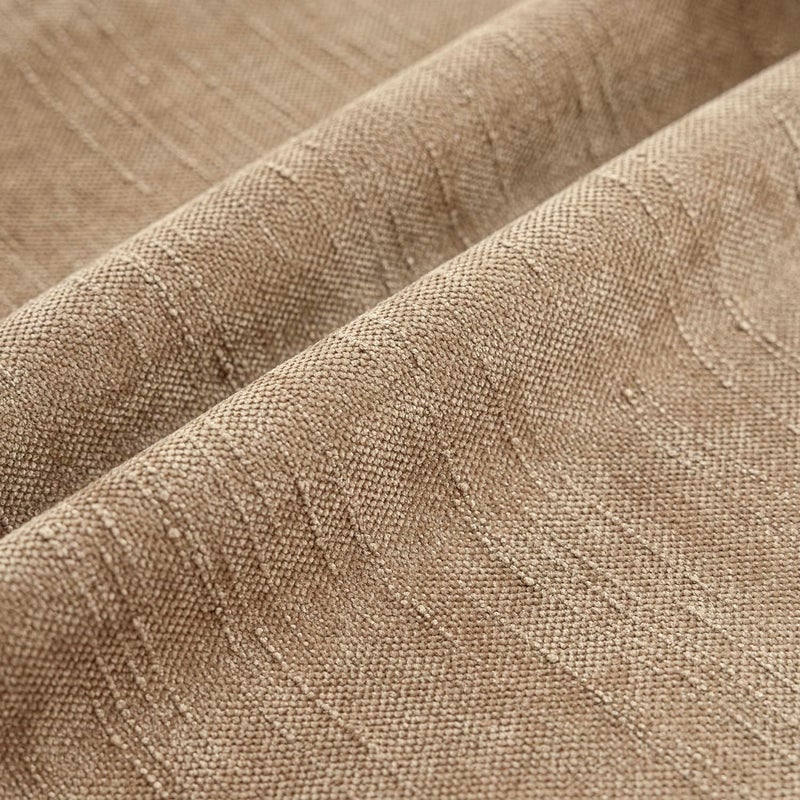 Foindtower Pack of 2 Textured Chenille Throw Decorative Pillow Covers Square Accent Solid Cushion Cover Neutral Farmhouse Pillow Case for Couch Sofa Bedroom Living Room 24x24 Inch,Taupe Khaki Camel - Image 2