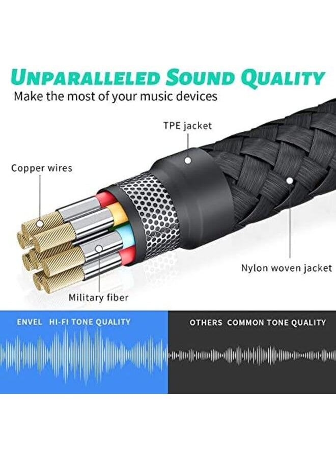 ENVEL Usb To 3.5Mm Jack Audio Adapter Usb To Aux External Stereo Sound Card For Ps4 Ps5 Pc Laptop Headphone Adapter With Built In Chip Trrs 4 Pole Mic Supported  - Image 4
