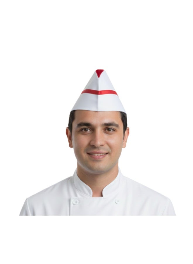 Chef hat white x red - Image 1