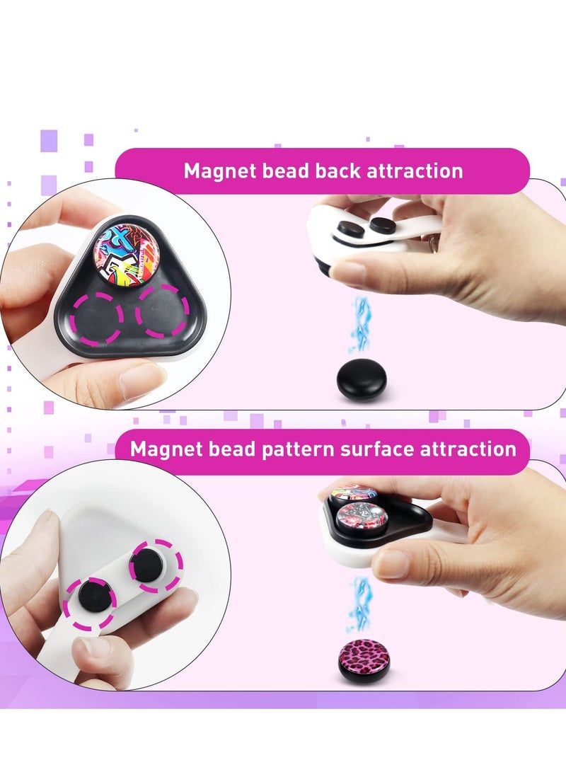 Excefore Magnetic Hand Spinner Fidget Toy Triangle Fidget Keyring Magnetic Buckle Elastic Hand Toy Anxiety Decompression Toy Fidget Toy Pack Gift for Kid Adult - Image 5