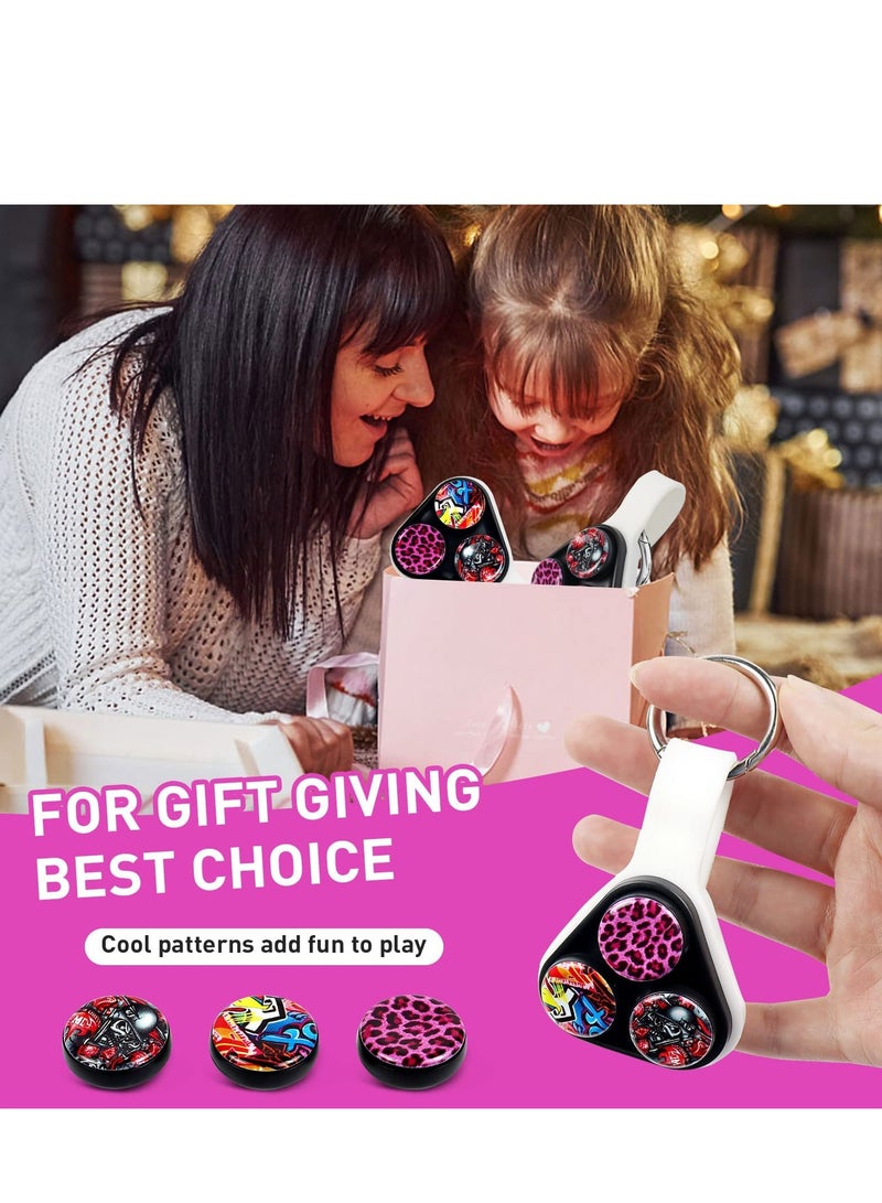 Excefore Magnetic Hand Spinner Fidget Toy Triangle Fidget Keyring Magnetic Buckle Elastic Hand Toy Anxiety Decompression Toy Fidget Toy Pack Gift for Kid Adult - Image 3