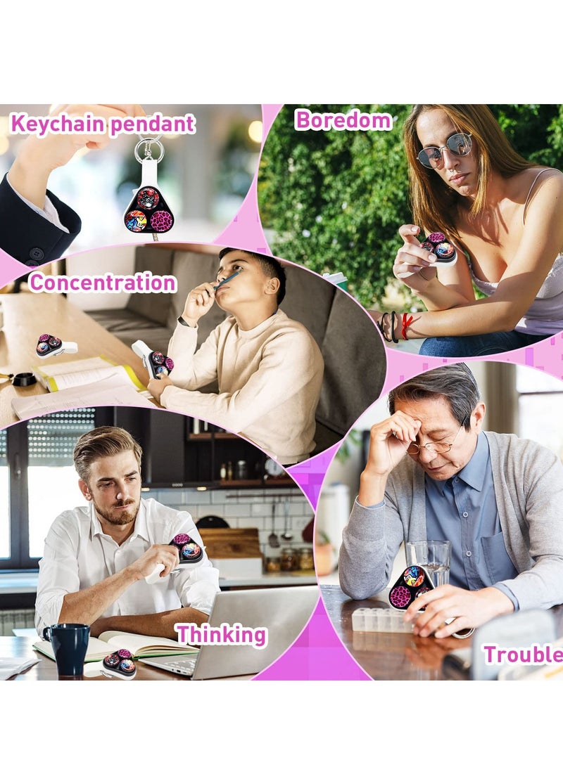 Excefore Magnetic Hand Spinner Fidget Toy Triangle Fidget Keyring Magnetic Buckle Elastic Hand Toy Anxiety Decompression Toy Fidget Toy Pack Gift for Kid Adult - Image 4