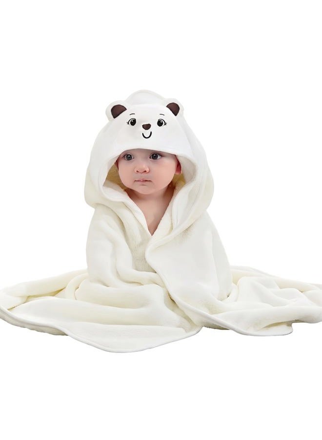 Febvao Baby Hooded Towels,31 x 31 in Baby Washcloths, Infant Super Soft Baby Bath Towels with Hood for Toddlers1-3,Highly Absorbent Viscose Hooded Towel for Boys, Girls, Newborn Essentials