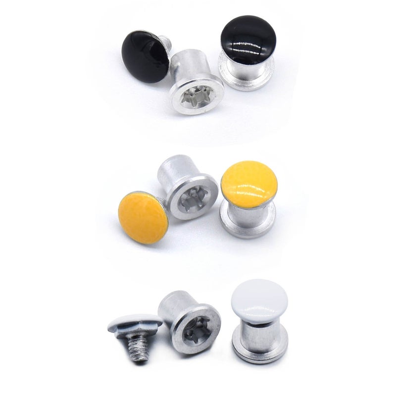 Generic HKUCO Replacement Black/White/Yellow 3 pairs Screws Stainless Steel For Oakley Jawbone  - Image 1