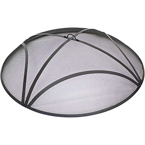Sunnydaze Sunnydaze Black Reinforced Steel Mesh Fire Pit Spark Screen with Ring Handle  36Inch Diameter 