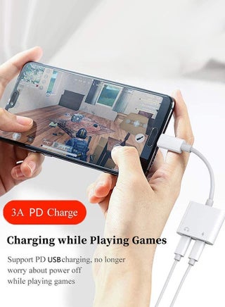 مُحَوِّل سماعات USB-C المزدوج وشاحن، محول صوت USB-C + شحن، محول صوت 2-in-1 من Type-C + محول شحن لأجهزة iPhone 17/16/16 Plus/16 Pro/15 Series، iPad Pro، Galaxy، Note، Google Pixel، LG - view 3